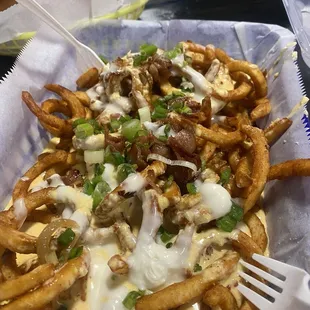 Queso loaded fries