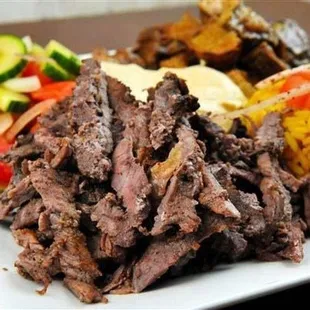 Beef shawarma platter