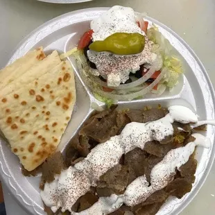 two plates of greek food