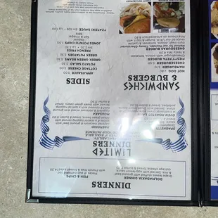 Dinners, Sandwiches, Burgers, &amp; Sides