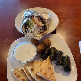 Gyro and Athena sample platter. Awesome food. People are super nice. Great place to eat fresh good food.