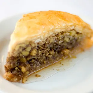 Baklava with walnuts and honey in crunchy phyllo dough