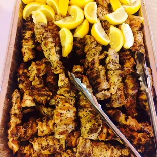 Tasty chicken skewers