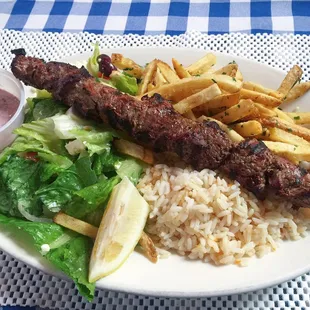 Filet Mignon souvlaki...excellent!