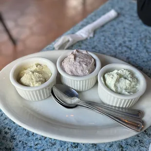 Dip sampler: tzatziki, tirokafteri, and the Athena spread