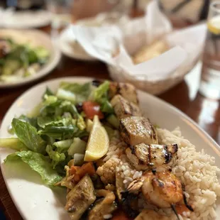 Seafood Souvlaki