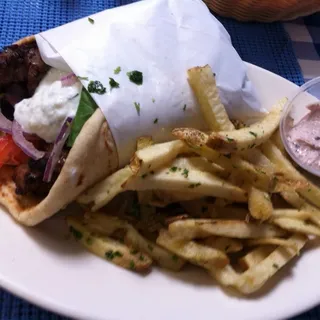 Lamb Souvlaki Wrap