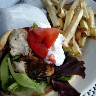 Swordfish Souvlaki Wrap