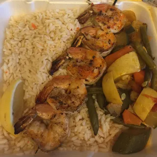 Shrimp Souvlaki Plate