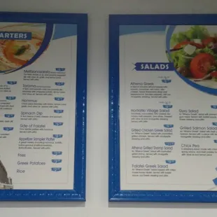 Menu part 1.