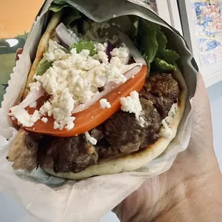 Greek Bifteki Pita