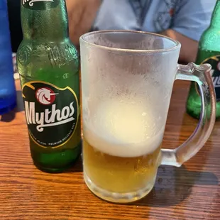 Authentic Greek beer served with a Chilled mug!