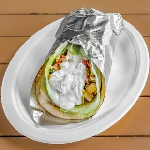 Delicious Mediterranean meal at Athena Roasted Chicken