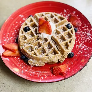 waffles, food