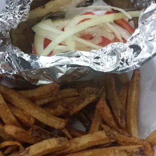Regular gyro and fries