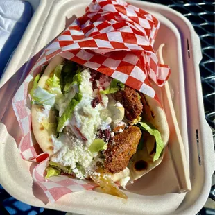 Falafel gyro.