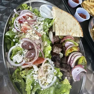 Beef Souvlaki Plate
