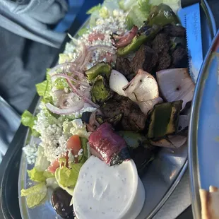 Steak Souvlaki Plate (Skewers)
