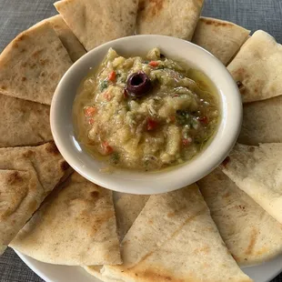 Eggplant dip is soooo good!