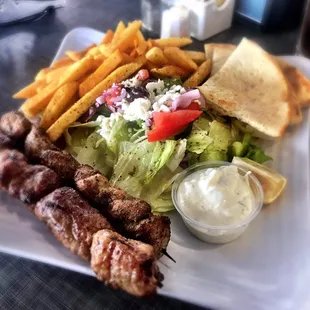 Pork Souvlaki Plate