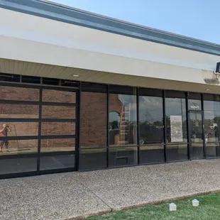 the front of the building