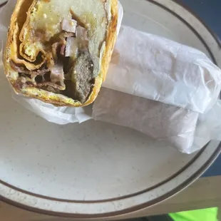 Suicide burrito with mash potatoes