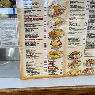 Breakfast menu