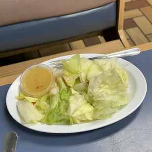 Green salad?? Looks yellow to me