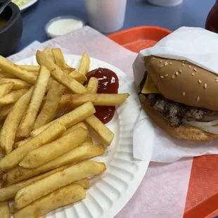 Burger and fries not good at all