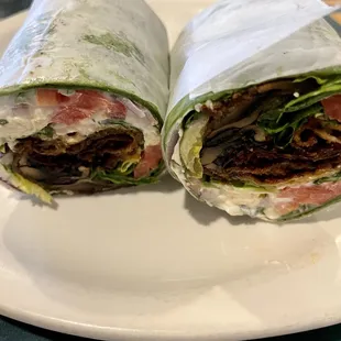 Portobello Mushroom Eggplant Wrap