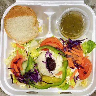 Greek Salad that comes with Souvlaki Platters