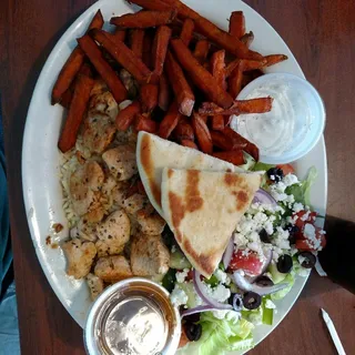 Chicken Souvlaki Platter