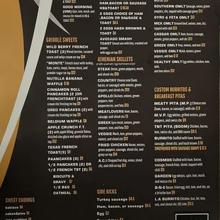 New menu