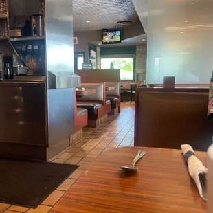 a view of a restaurant from the dining area