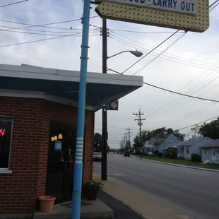 outside