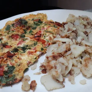 Spinach &amp; Tomato omelet