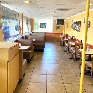 the inside of a restaurant