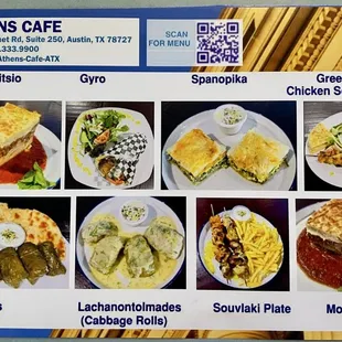 Menu QR code &amp; dish photos