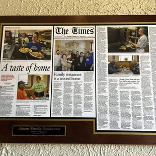 the front page of the times