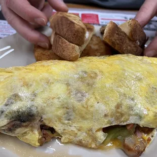 Omelette, made to order. Yummy.