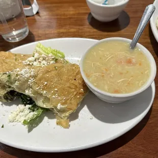 Sp Chicken Lemon and Rice Soup and Spanakopita