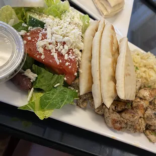 Chicken Souvlaki Platter