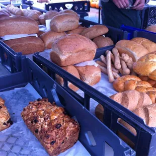 a variety of breads and pastries