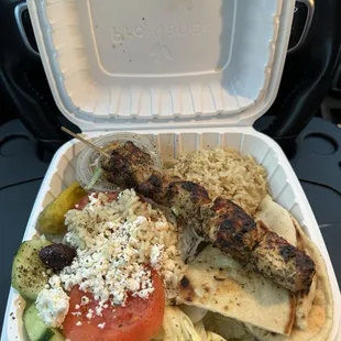 Chicken Souvlaki Platter