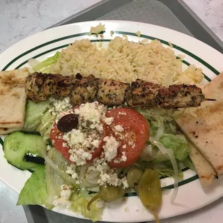 Chicken Souvlaki Platter