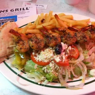 Shrimp Souvlaki Platter