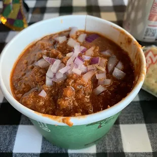 Good cup of Chile. I chose no cheese.