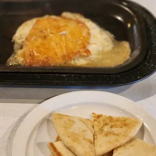 Cheese dish after the fire