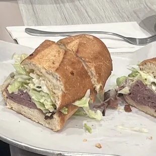 two sandwiches on a plate