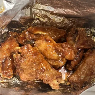 Extra well done teriyaki wings